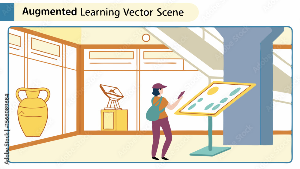 Poster augmented reality museum experience: visitor using interactive digital display for enhanced learning