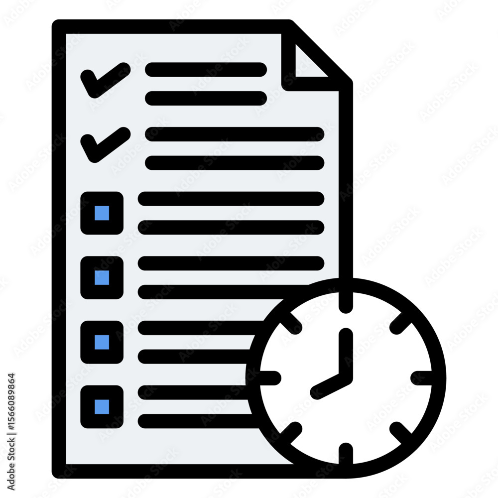 Poster working schedule icon vector image. can be used for staff management.