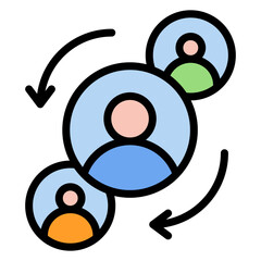 Staff Management icon vector image. Can be used for Staff Management.