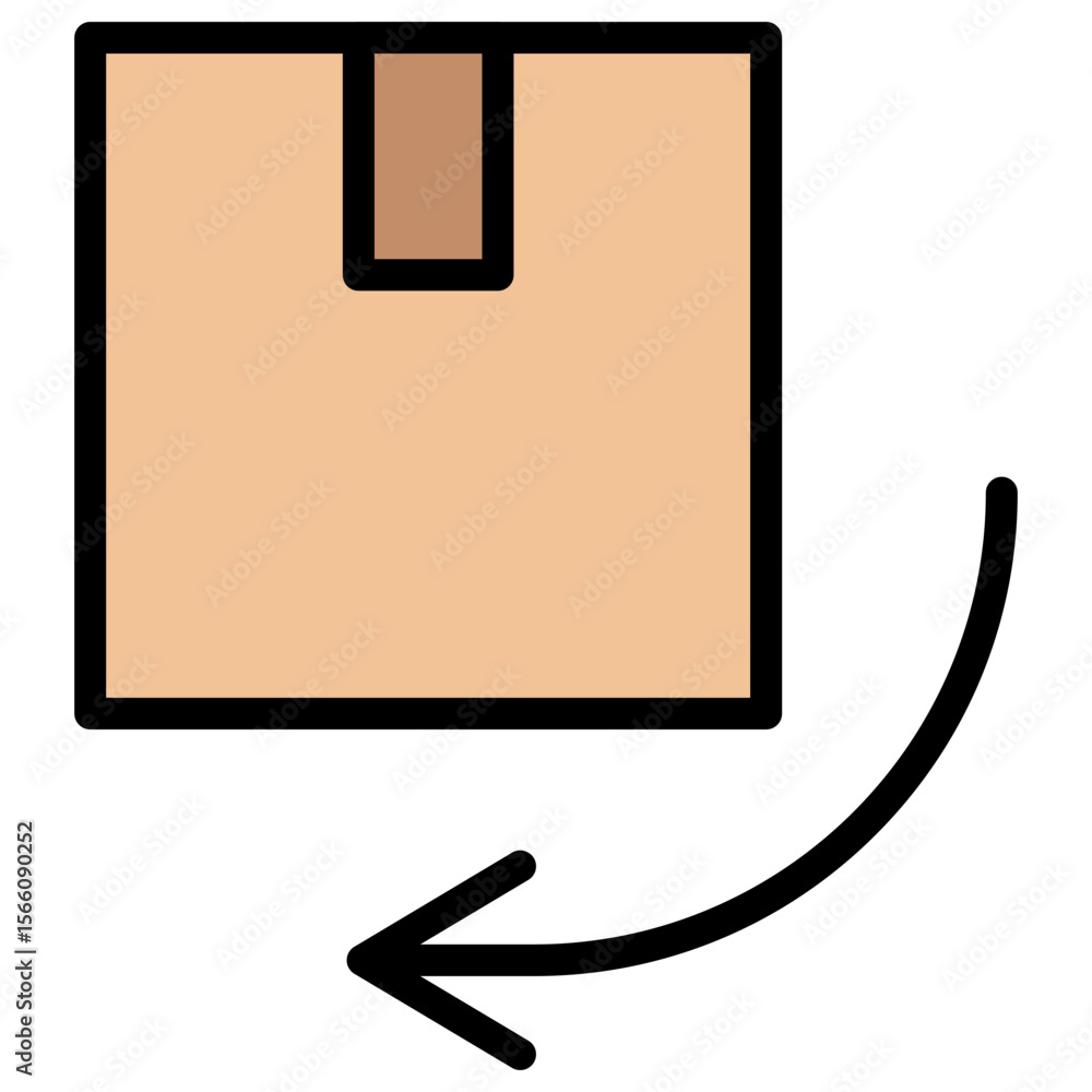 Poster return icon vector image. can be used for online store.
