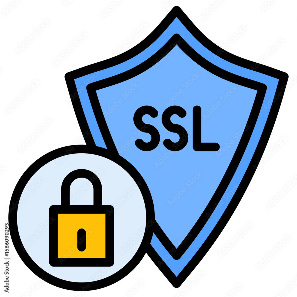 Poster ssl icon vector image. can be used for online store.