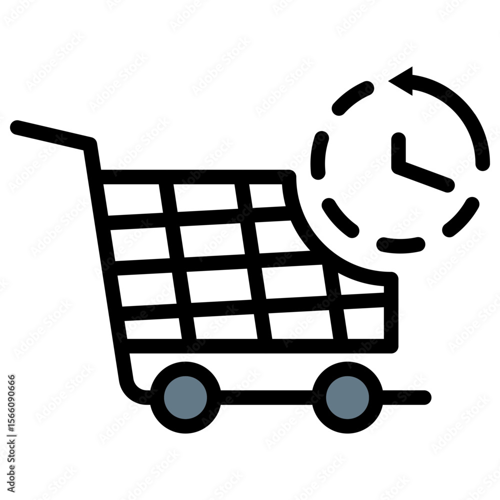 Poster cart pending icon vector image. can be used for ecommerce store.