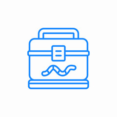 fishing box icon sign vector