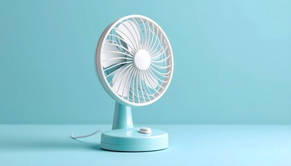 Retro School & Office Supplies &ndash; Pastel Isolated Vintage Elements on Light Blue Background
