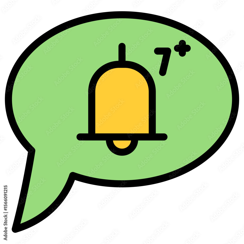 Poster push notifications icon vector image. can be used for digital retail.
