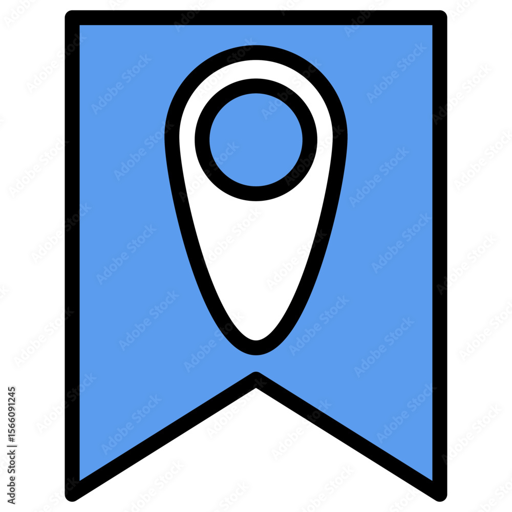 Poster saved addresses icon vector image. can be used for digital retail.