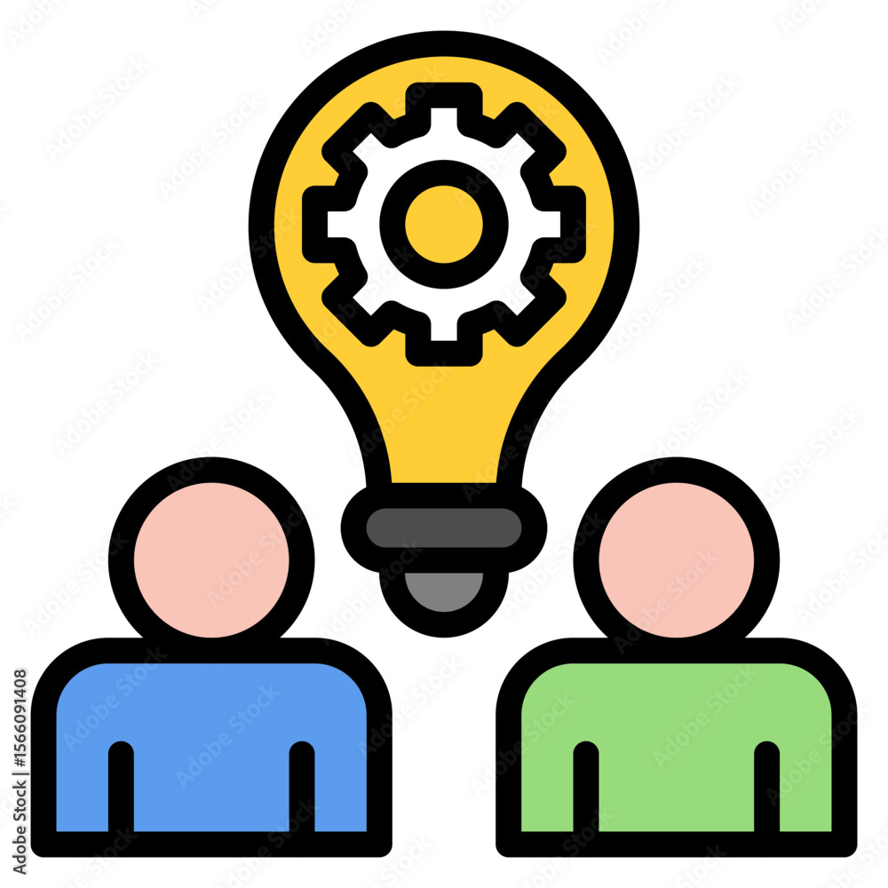 Poster coordinated effort icon vector image. can be used for teamwork.