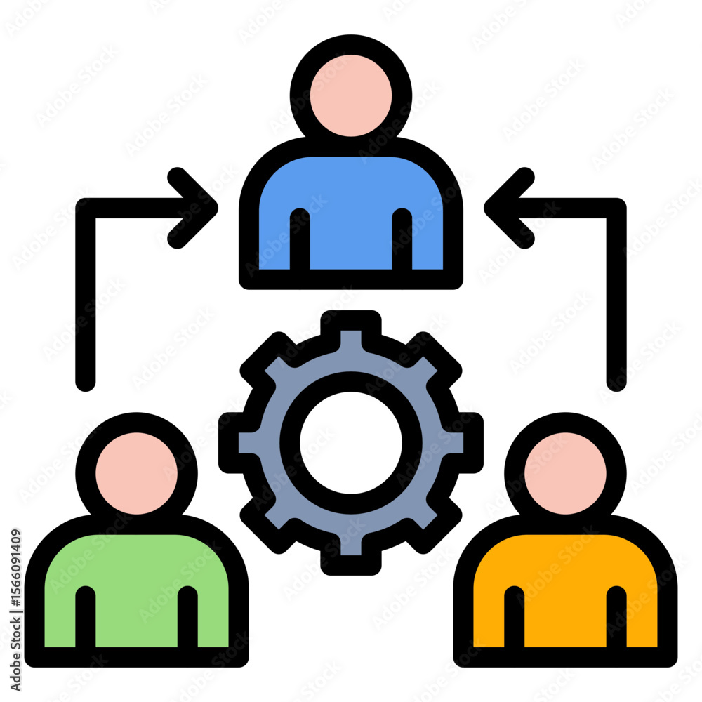 Poster fellowship icon vector image. can be used for teamwork.