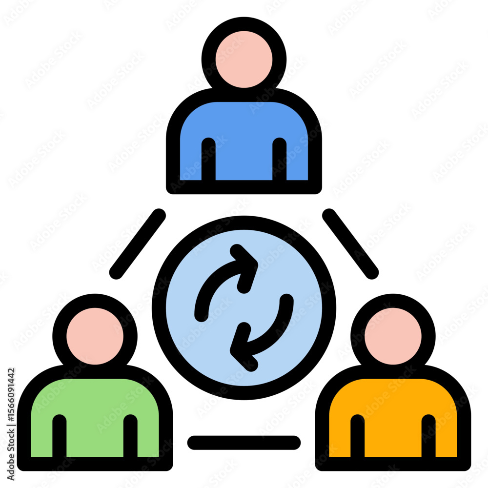 Poster group dynamics icon vector image. can be used for teamwork.