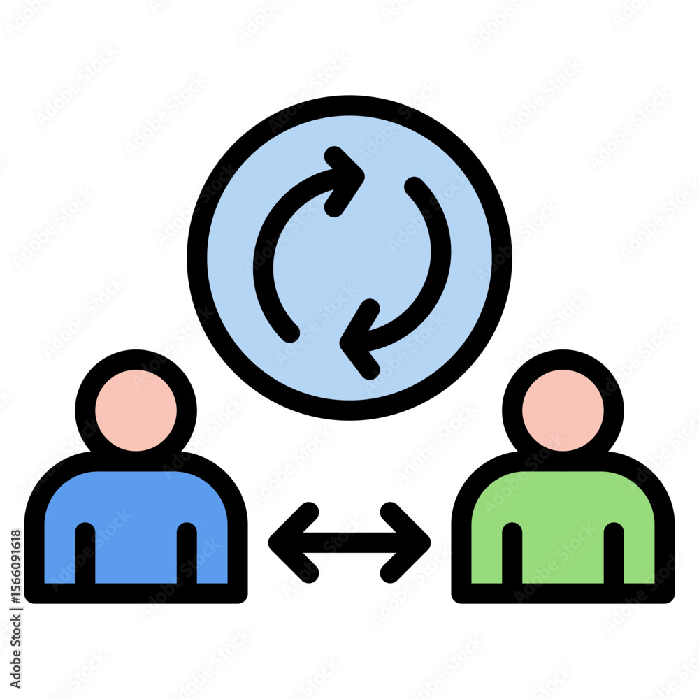 Poster group dynamics icon vector image. can be used for teamwork.