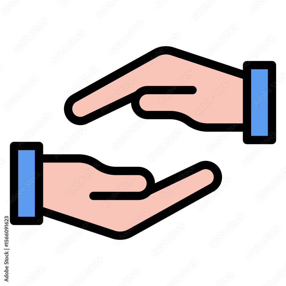 Poster mutual support icon vector image. can be used for teamwork.