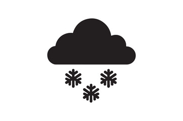 northern climate cloud silhouette vector art illustration on white background