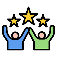 Team Success icon vector image. Can be used for Teamwork.