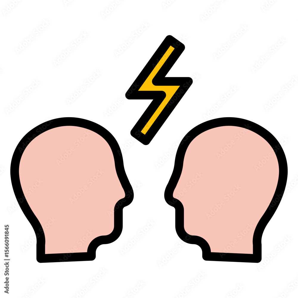 Poster conflict resolution icon vector image. can be used for project assesment.