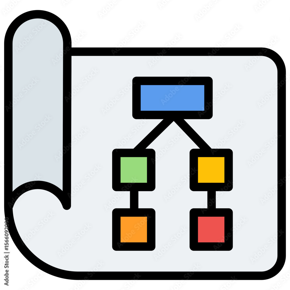 Poster project plan icon vector image. can be used for project assesment.