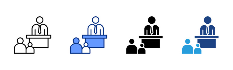 Parent Meeting icon sheet multiple style collection