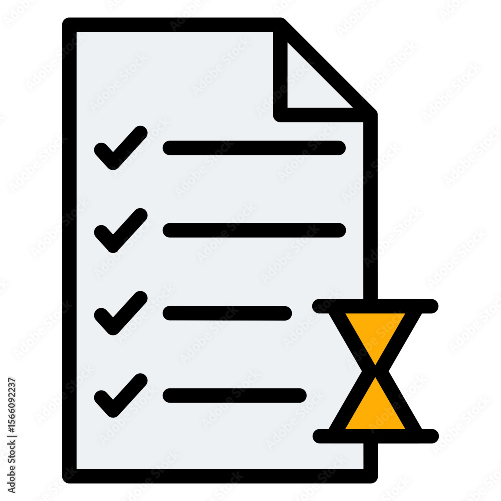 Aufkleber project timeline icon vector image. can be used for project assesment.