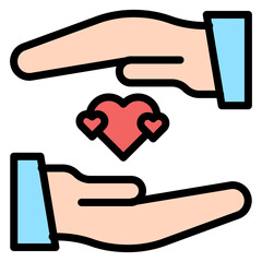 Compassion icon vector image. Can be used for Charity.