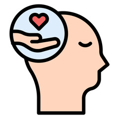 Empathy icon vector image. Can be used for Charity.