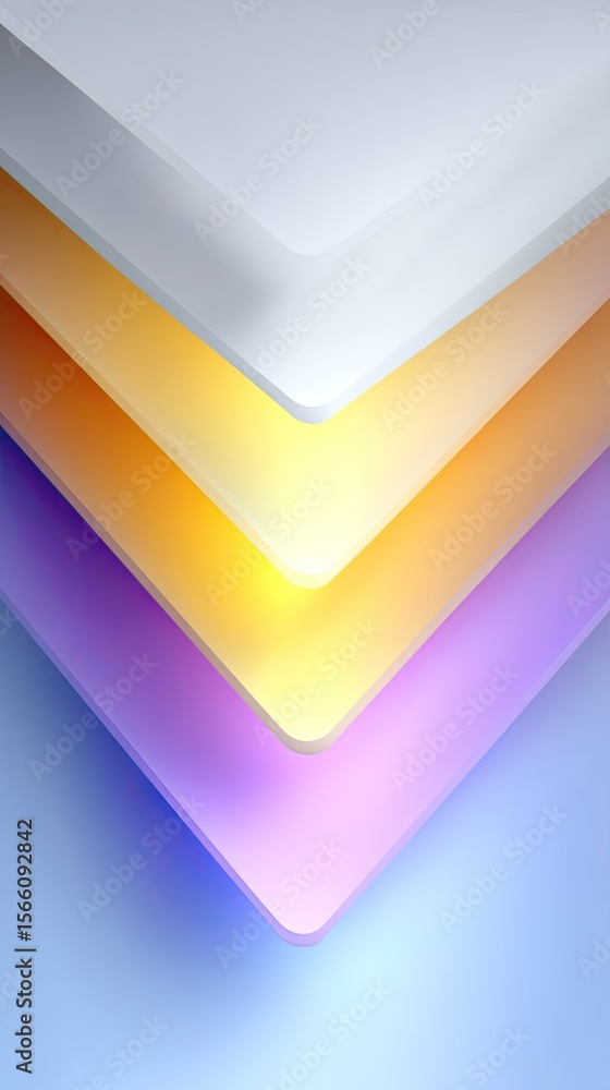 Poster abstract geometric triangle pattern with pastel gradient