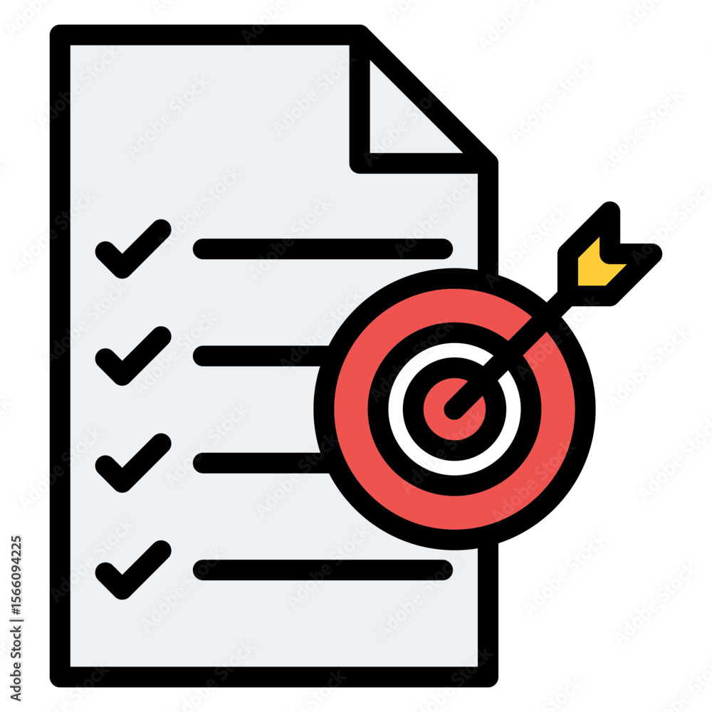 Poster goal setting icon vector image. can be used for action plan.