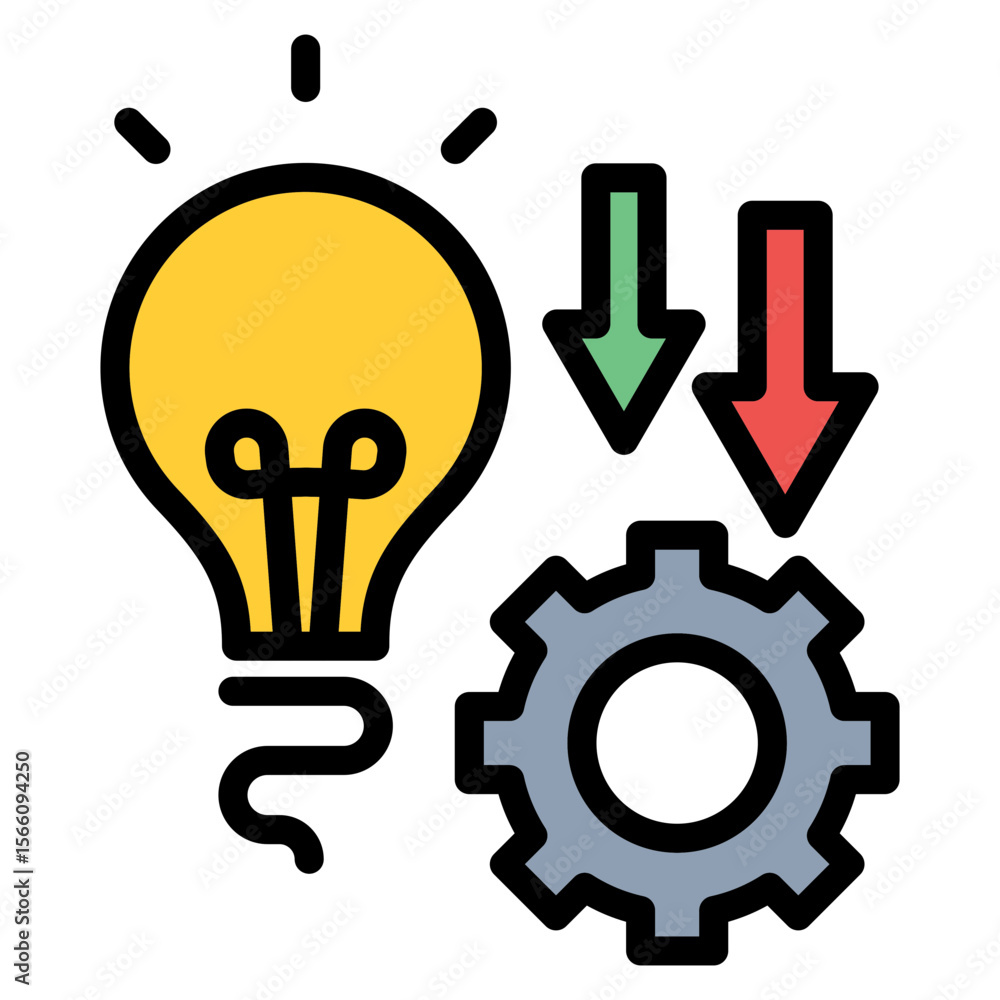 Poster implementation icon vector image. can be used for action plan.