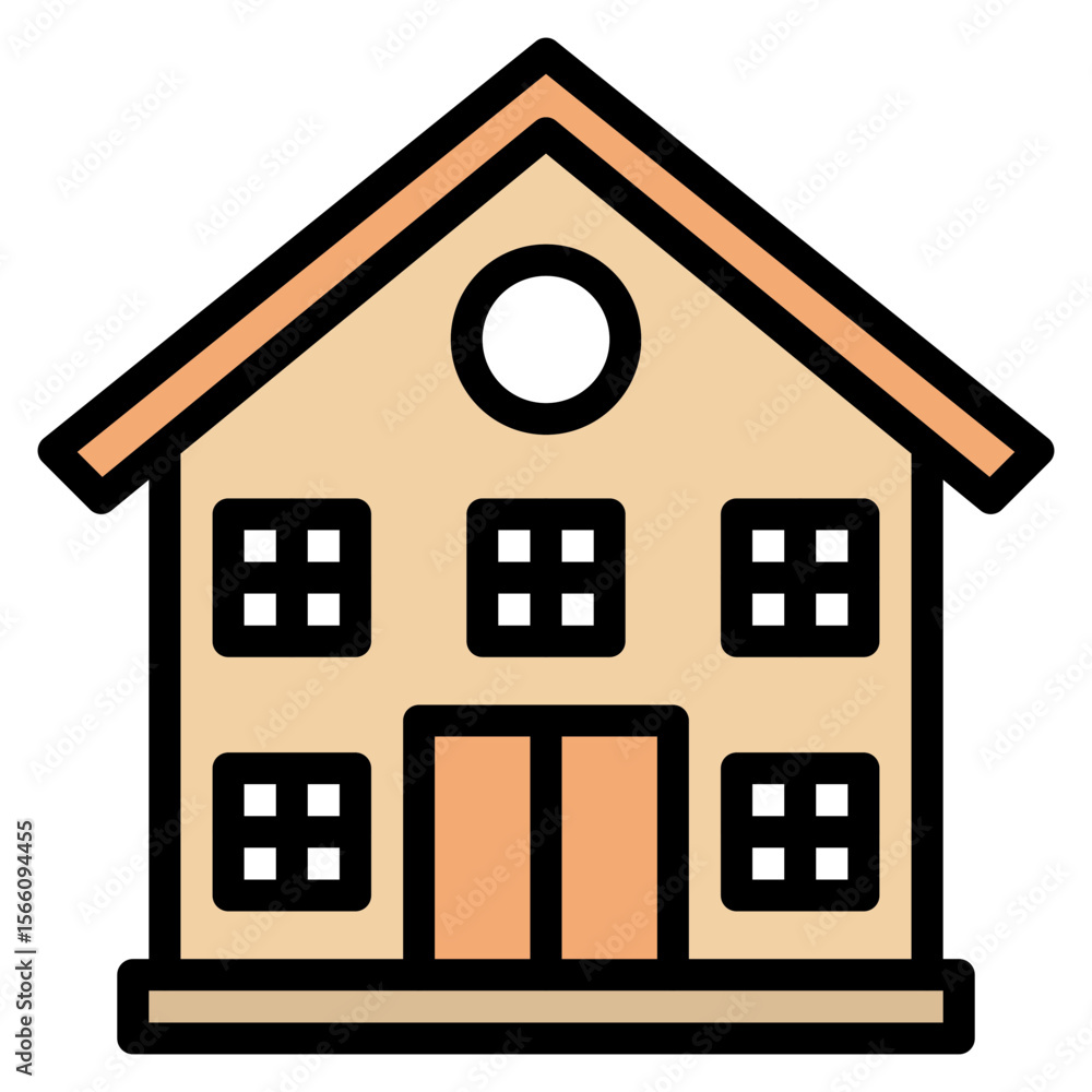 Poster community center icon vector image. can be used for public utilities.