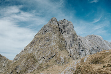 View from Mackinnon pass on the Milford Track, Fiordland National Park, New Zealand