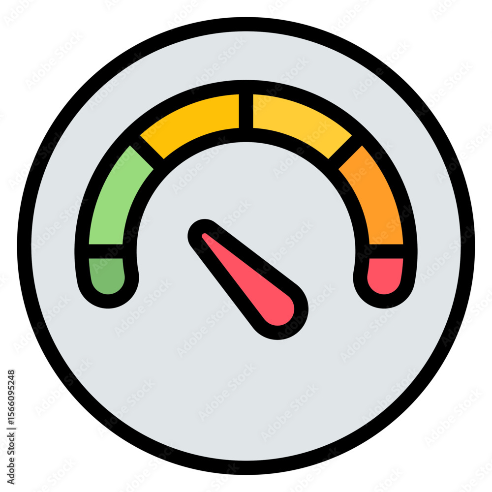 Poster efficiency gauge icon vector image. can be used for operations management.