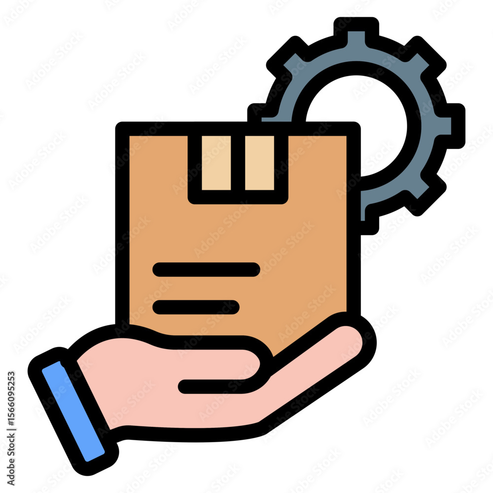 Poster facility management icon vector image. can be used for operations management.