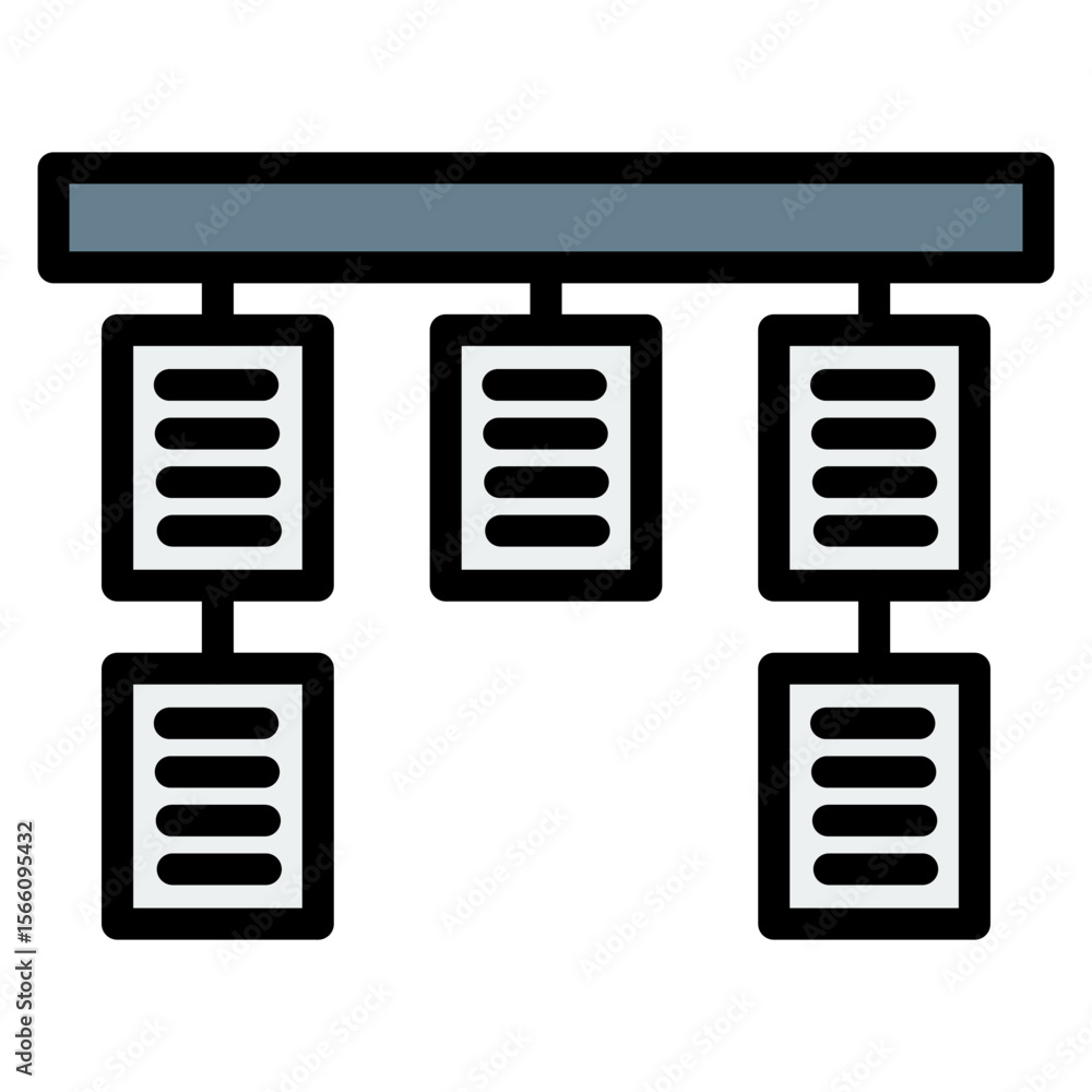 Poster kanban board icon vector image. can be used for operations management.