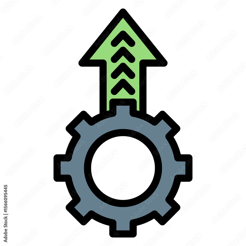 Aufkleber operational excellence icon vector image. can be used for operations management.