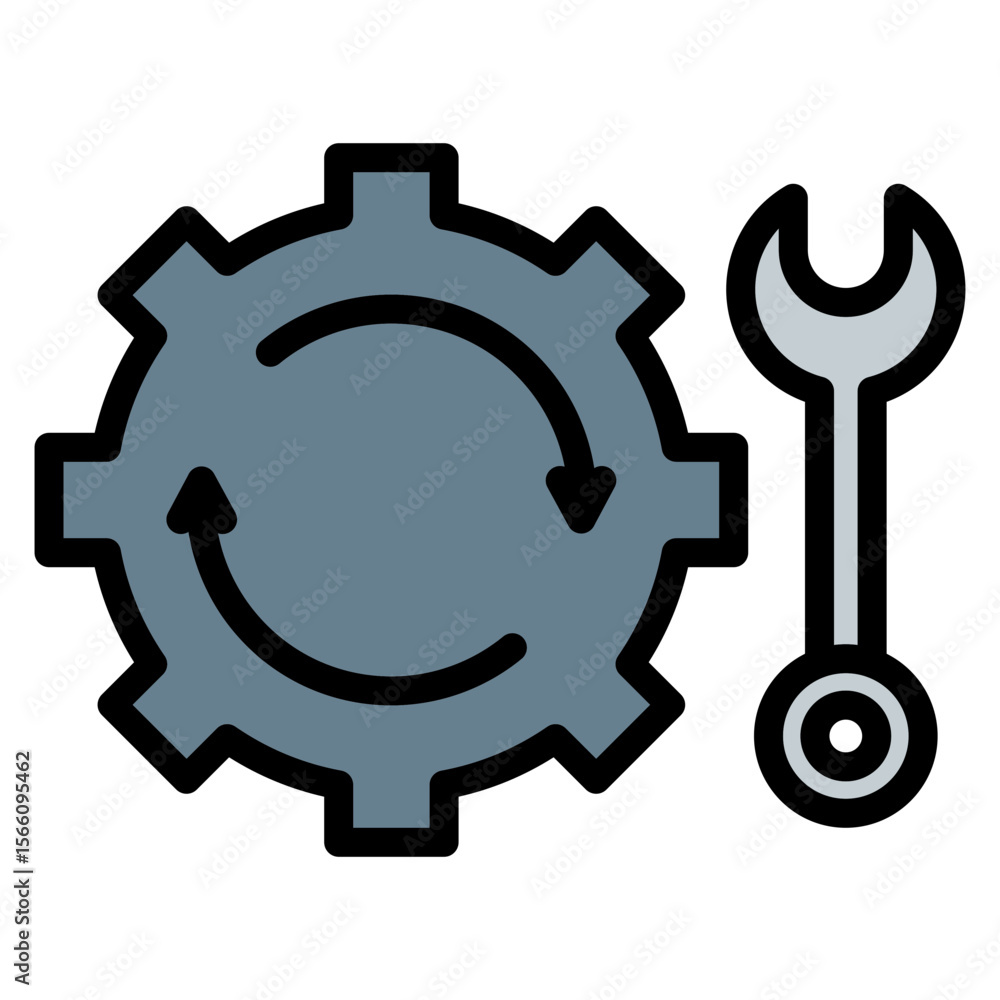 Poster operations manual icon vector image. can be used for operations management.