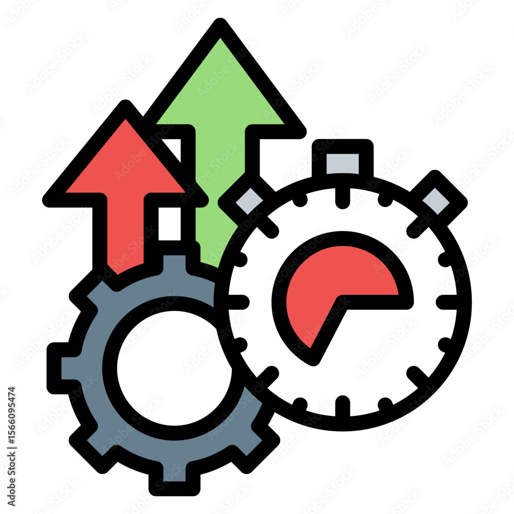Poster productivity tracker icon vector image. can be used for operations management.
