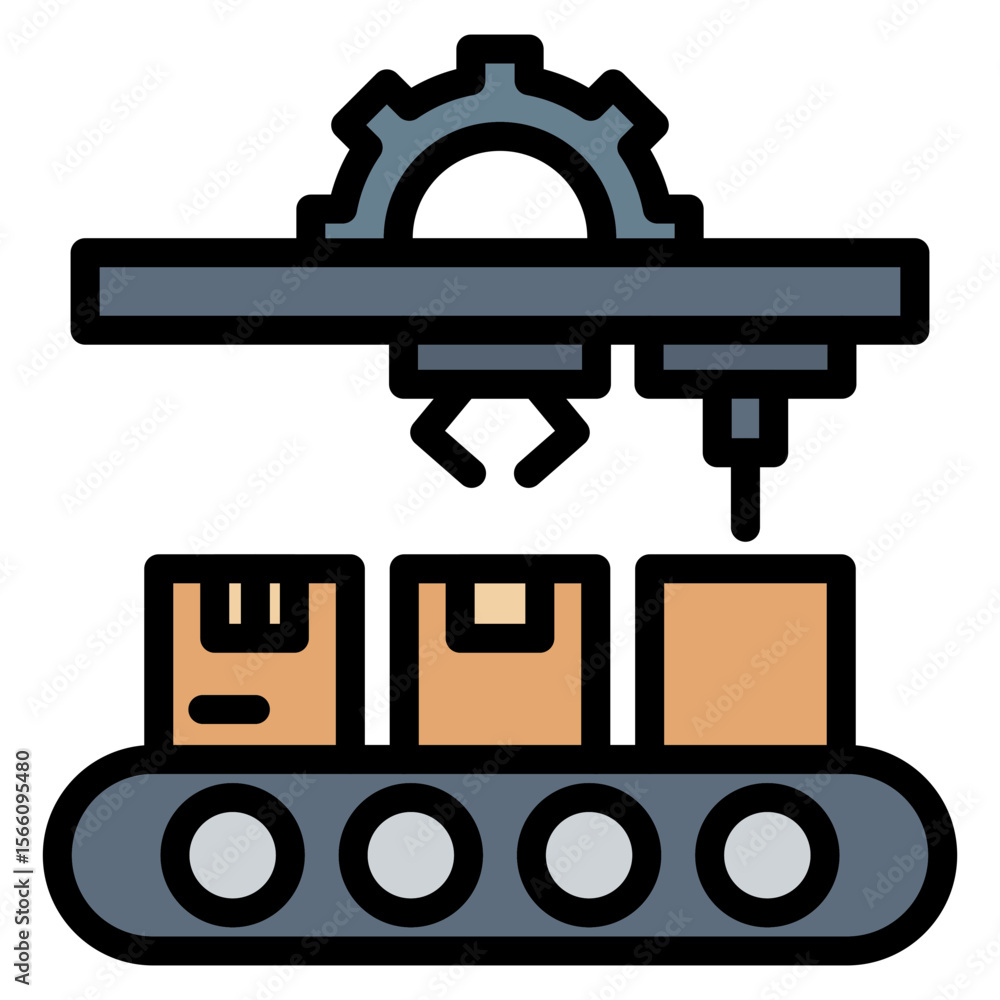 Poster procurement process icon vector image. can be used for operations management.