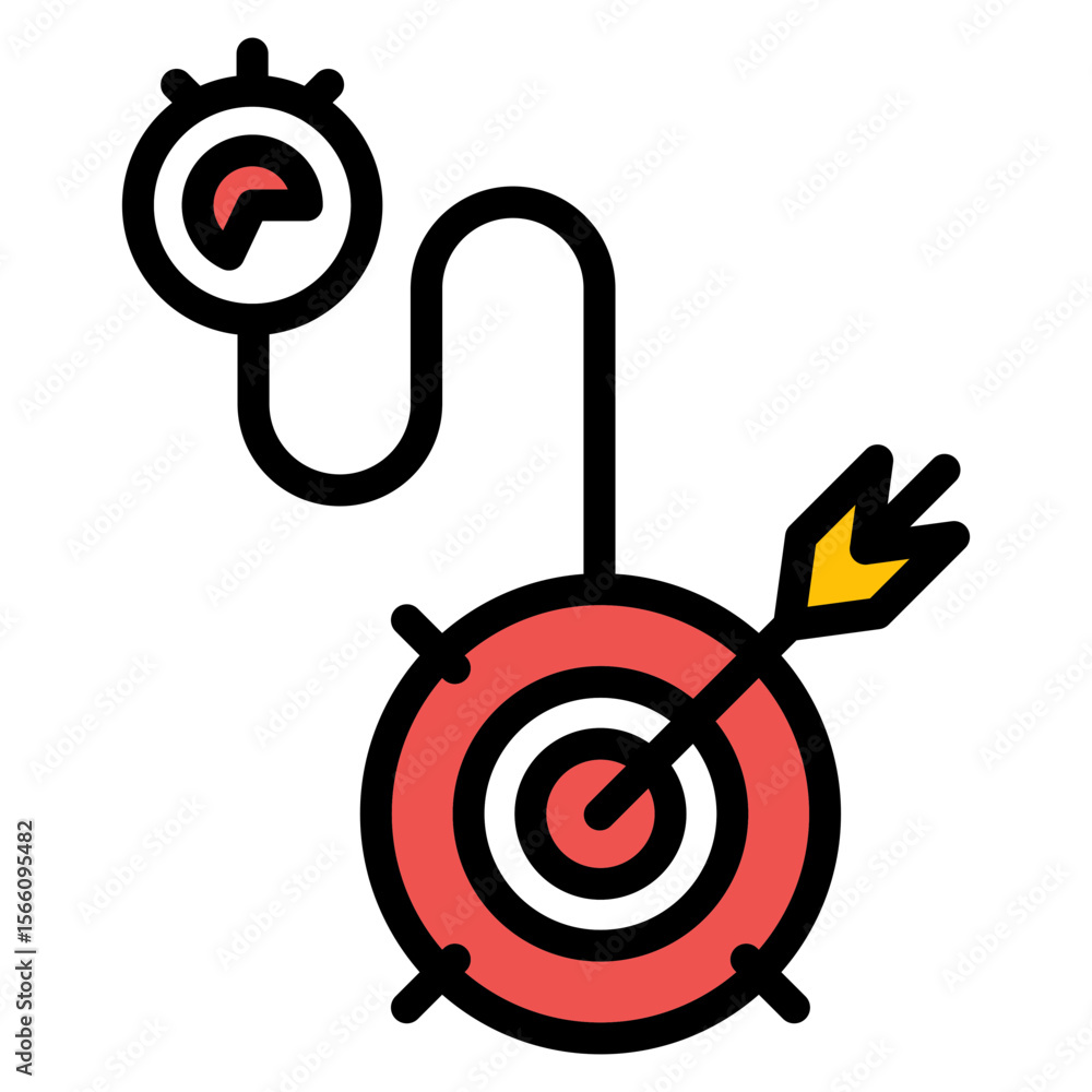 Poster project timeline icon vector image. can be used for operations management.