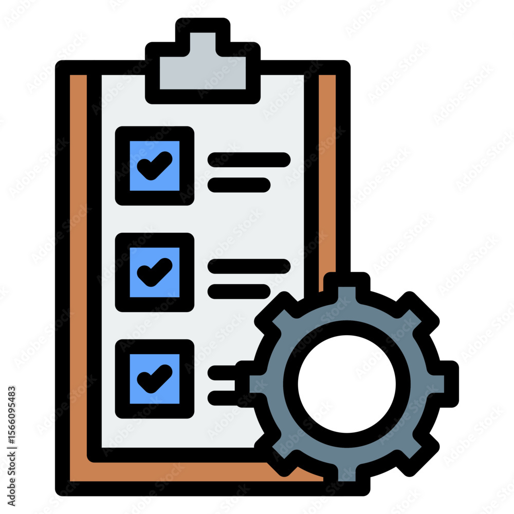 Poster project management icon vector image. can be used for operations management.