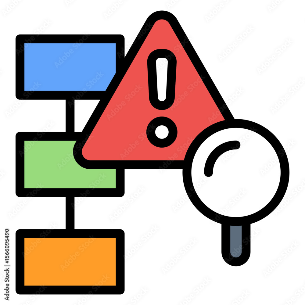 Poster root cause analysis icon vector image. can be used for operations management.