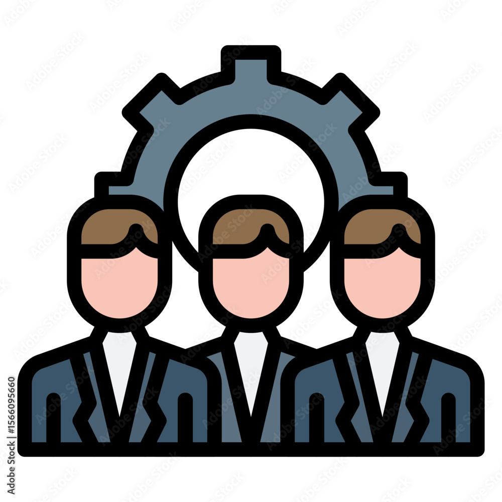 Poster workforce management icon vector image. can be used for operations management.