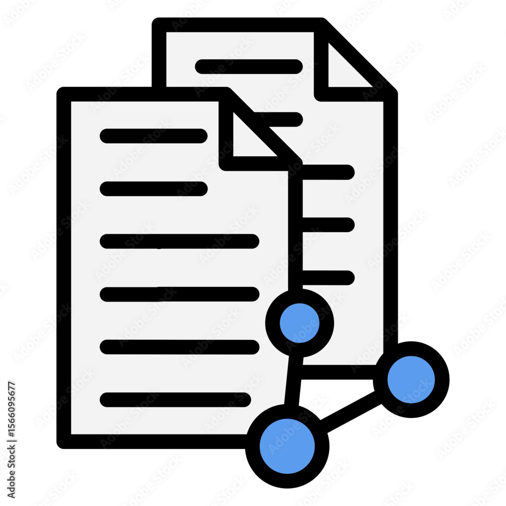 Poster document sharing icon vector image. can be used for remote working.