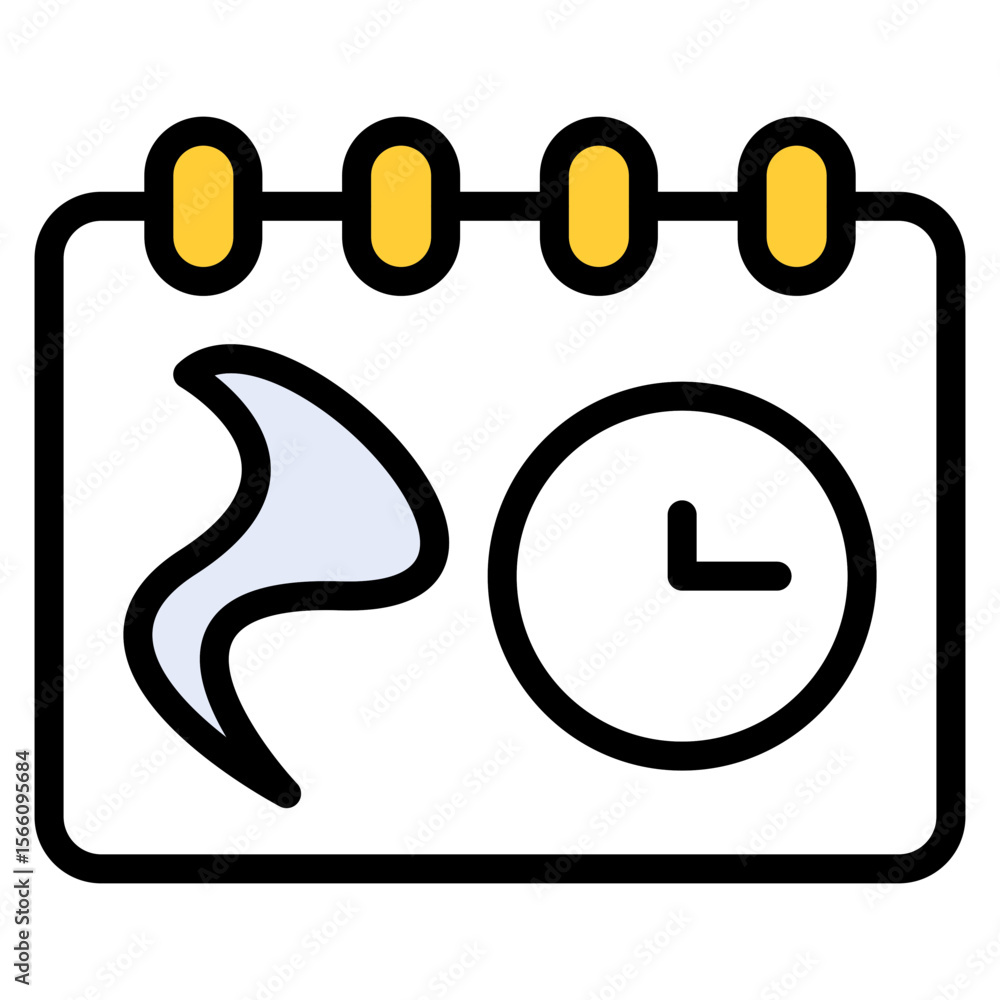 Poster flexible schedule icon vector image. can be used for remote working.