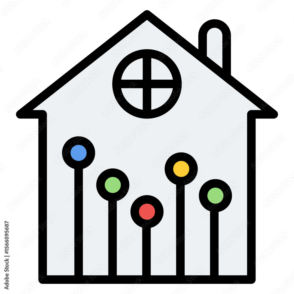 Aufkleber home network icon vector image. can be used for remote working.