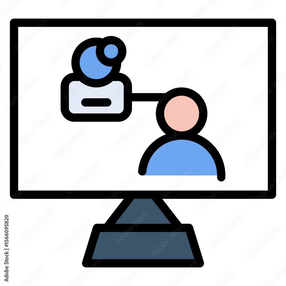 Poster remote training icon vector image. can be used for remote working.