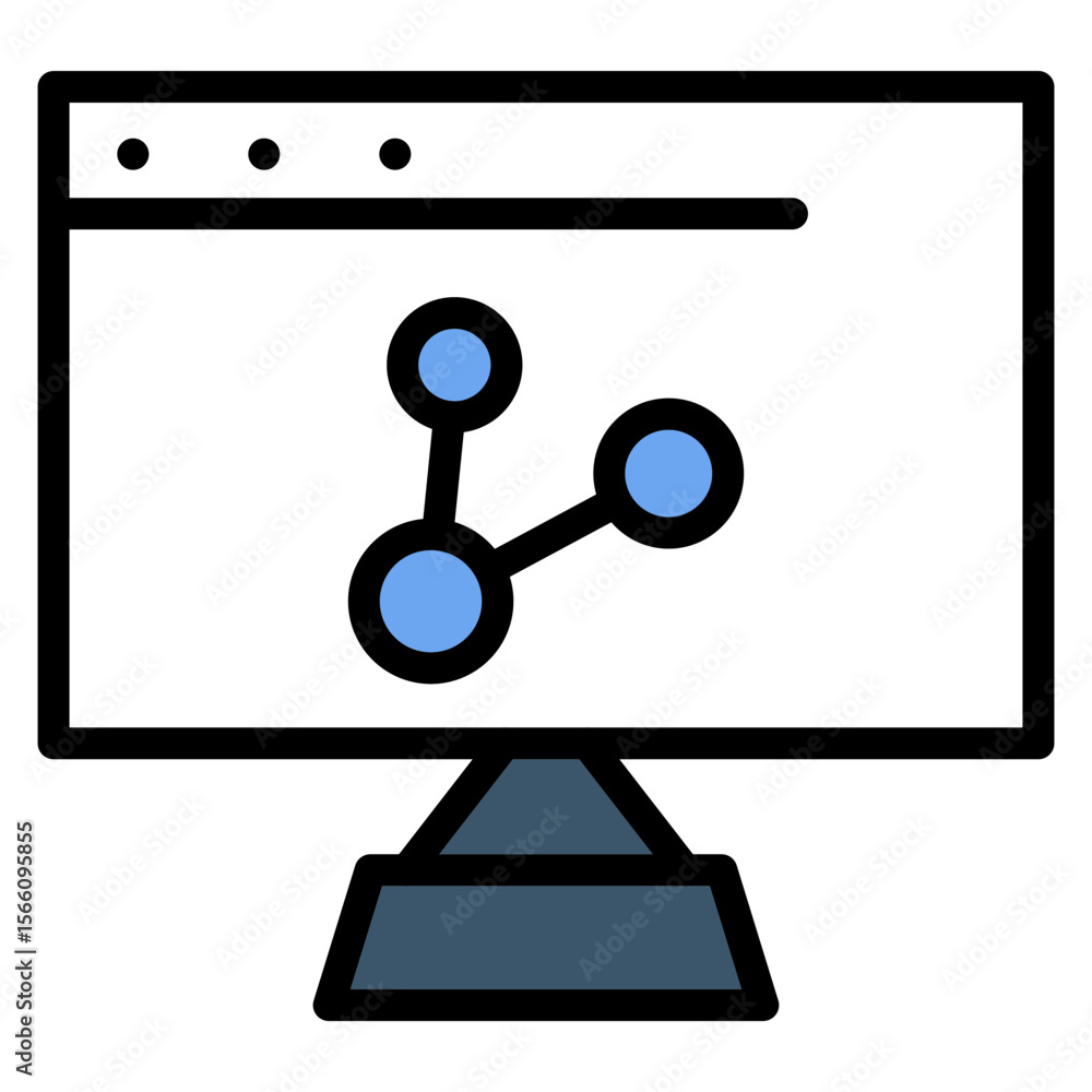 Poster screen sharing icon vector image. can be used for remote working.
