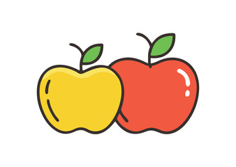 Fototapeta premium Apple Vector, Apple Icon Illustration