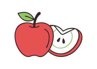 Apple Vector, Apple Icon Illustration