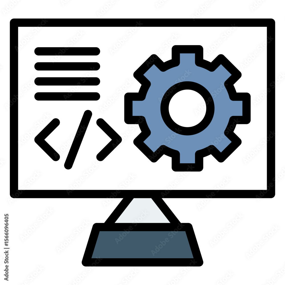 Poster web development icon vector image. can be used for freelancer.