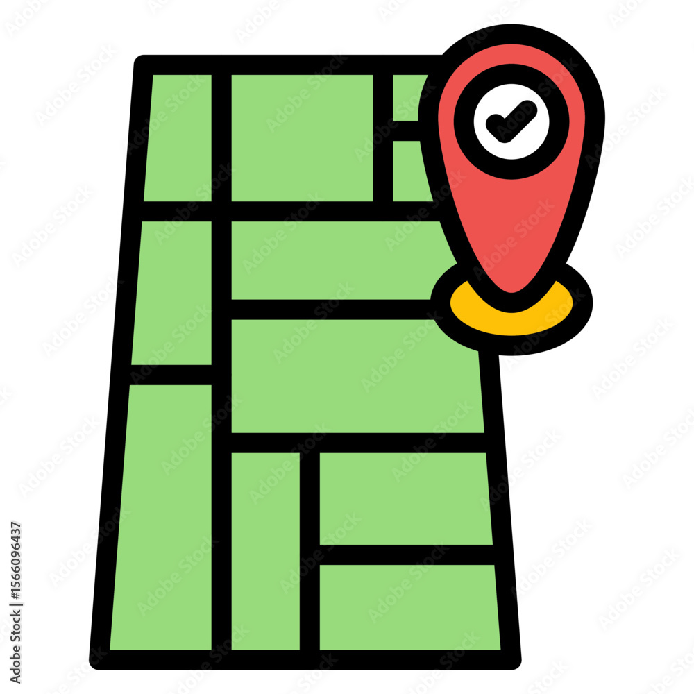 Poster address verification icon vector image. can be used for order fulfilment.