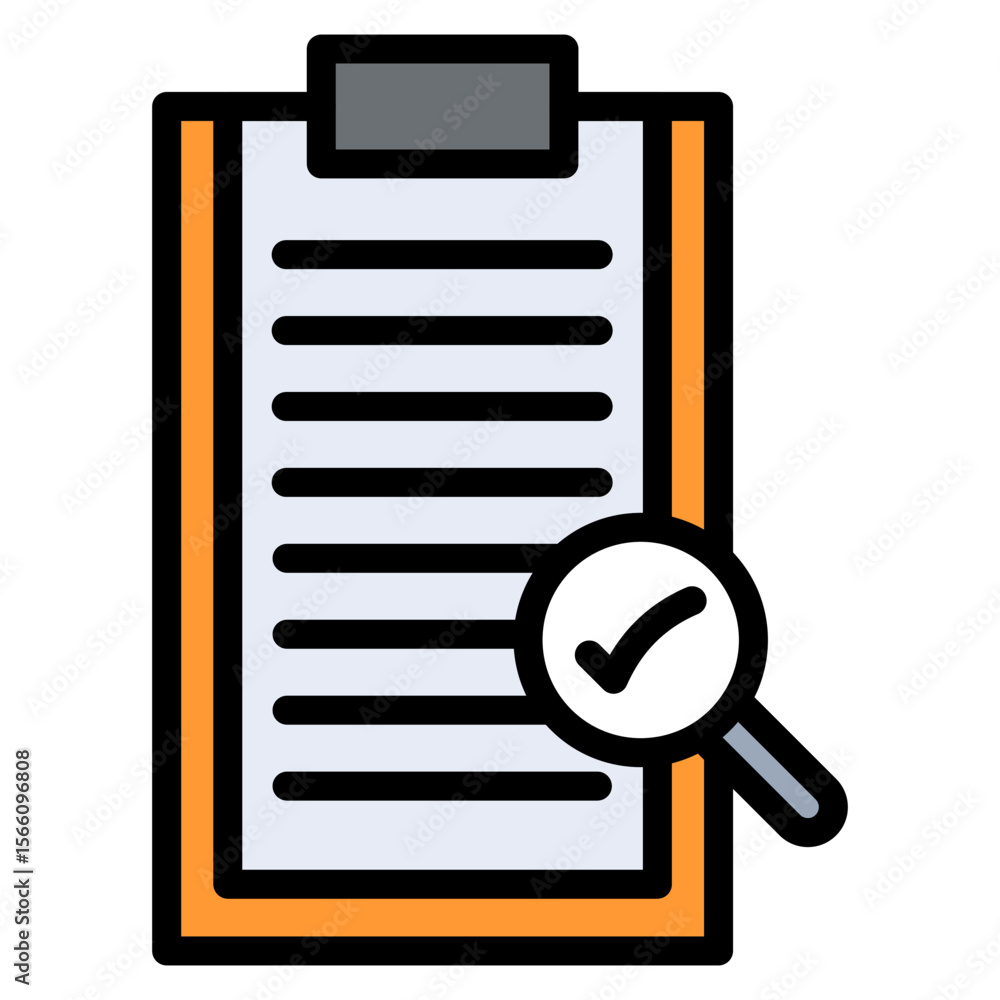 Poster quality check icon vector image. can be used for order fulfilment.