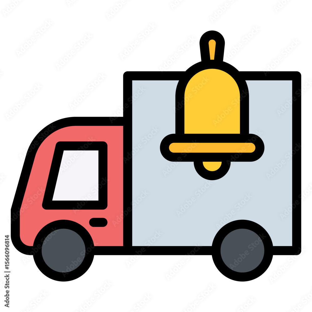 Poster shipment notification icon vector image. can be used for order fulfilment.